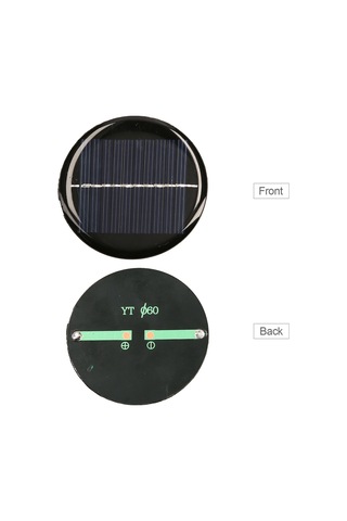 Lemestar 0.28w 5v 56ma Çok Kristal Güneş Paneli - 60mm Çaplı Dıy Damla Kauçuklu Güneş Enerji Plakası Ip65 Su Geçirmez, Öğretim/modeller İçin