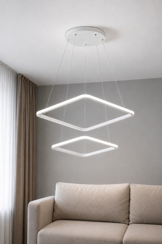 Melo 2'li Led Sarkıt Avize Beyaz Işık