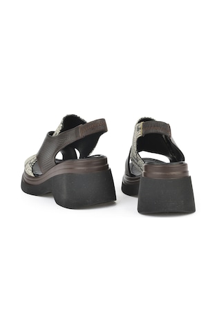 Ziya, Kadın Hakiki Deri Topuklu Sandalet 151992z64001 Kahve 151992z64001 300 Kahve