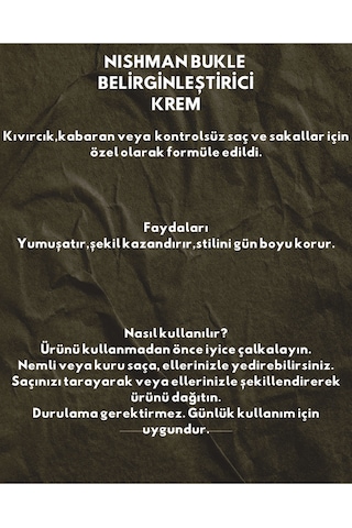 Bukle Belirginleştirici Krem Curl Cream 200 Ml