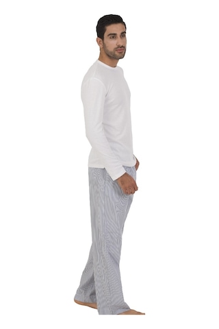 The Don Thedon Beyaz Renk Ribana Erkek Pijama Takımı (141299106)
