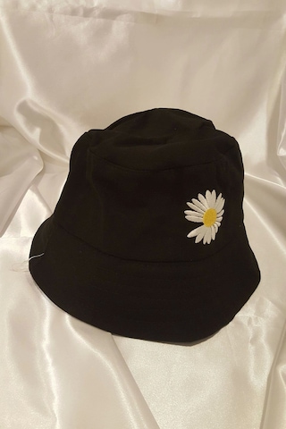 Şapka Bucket Şapka Balıkçı Kova Şapka Unisex Yuvarlak Şapka Papatya İşlemeli ÇoK Renkli Çok Renkli