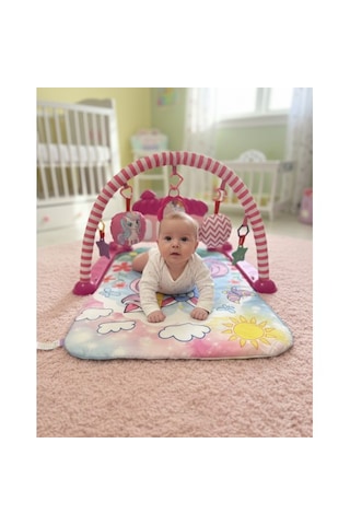 Toys2you Piyanolu Oyun Halısı Işıklı Ve Müzikli Gelişim Matı Unicorn 70x45x35