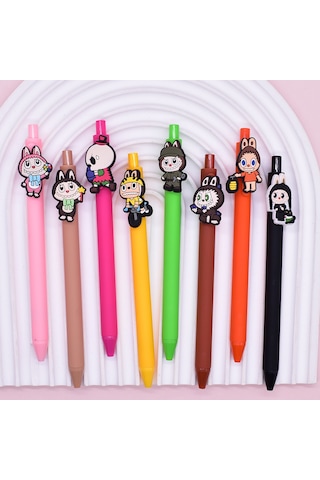 Labubu Yaratıcı Kırtasiye Siyah İmza Kalemi 22 Pembe
