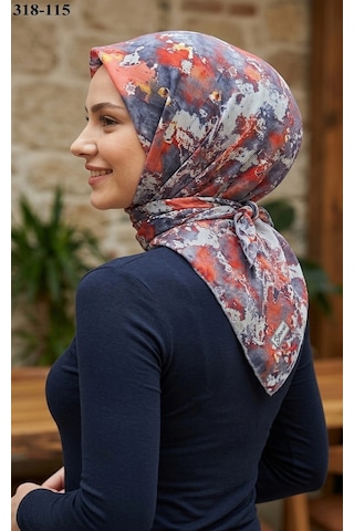 Sharell Desenli Soft Pamuk Eşarp 318-115 Çok Renkli