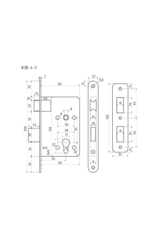 Nora-m Giriş Ve İç Kapılar İçin Gömme Kapı Kilidi 4-3 Nor-m 143609745 Zirveli