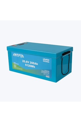 Antfea 25.6v 200ah Abs Lityum Akü Akıllı Ekran Bluetooth Lifepo4 2 Adet - 10.24 Kwh