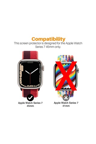 Apple Uyumlu Watch 7 Seri 45 Mm Ekran Koruyucu Nano Esnek Cam Ppm