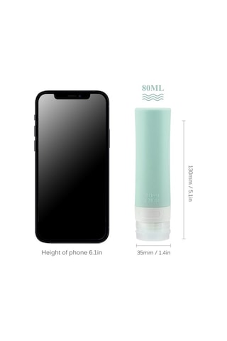 Yunboo 80ml 4'lü Sızdırmaz Silikon Seyahat Şişeleri - Şampuan, Losyon Ve Sabun İçin Yeniden Doldurulabilir Taşınabilir Kaplar Diğer Diğer