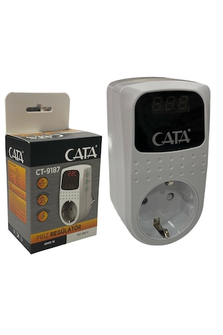Cata Ct-9187 Voltaj Korumalı Priz Regülatörü Dijital Ekranlı Akım Korumalı 0