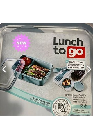 Lunch Togo Bölmeli Beslenme Kabı Sosluk Hazneli Çatal Ve Kaşı...