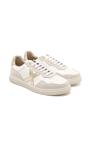 Beyaz Deri-gold Sneaker Günlük Kadın Rc-25y-006-m44 John May Beyaz Cilt-altın Beyaz Deri-gold Beyaz - Altın