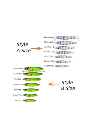 Tongxida 5 Adet/kutu Yavaş Batan Metal Jig Balıkçılık Seti 7g-40g, Aorace, 20 Renk, Kutu Paketi