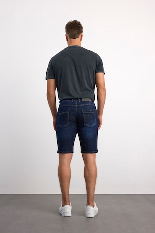 Vigoss 90336-73605 Erkek Comfort Mıd Waıst Denim Şort 90336-73605 Koyu Mavi - Siyah