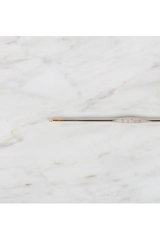 Abarta Yabalı Altın Uçlu Metal Saplı Dantel Tığ Numara Seçenekleri No 3 - 1,7 Mm