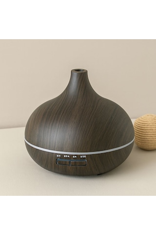 500ml Ahşap Desenli Aroma Diffuser Hava Nemlendirici - Kumandalı, Led