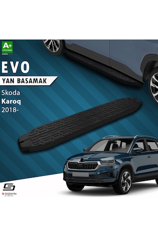 S-dizayn Skoda Karoq Evo Siyah Yan Basamak 173 Cm 2018 Üzeri