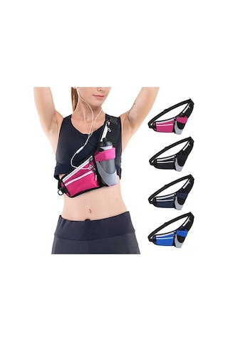 Novahub Vücuda Tam Oturan, İnce Bel Çantası Küçük Boy, Pasaport, Cüzdan, Telefon İçin İdeal Kırmızı Kırmızı