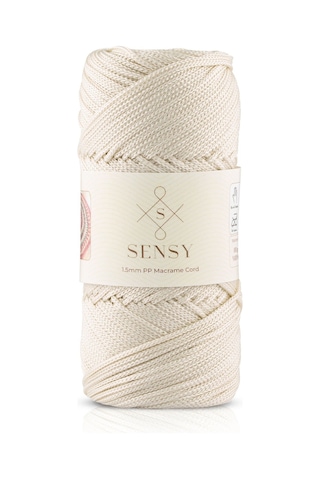 1.5 Mm - 100 Gr Polyester Makrome Ipi Ekru 150 M Polyester Makrome Ip Supla Ip Ve Çanta Ipliği
