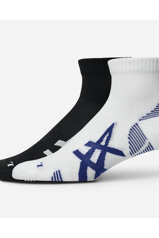 Asics 2 Pack Cushıoned Run Quarter Sock Siyah Koşu Çorabı 3013b358-002