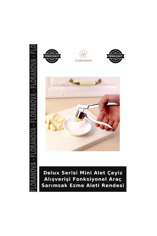 Delux Serisi Mini Alet Çeyiz Alışverişi Fonksiyonel Araç Sarımsak Ezme Aleti Rendesi Çok Renkli