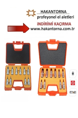 Ht- Rico Lokmalı Torx Bits Takımı- Lokmalı Allen Alyan Takımı Seti 20 Parça