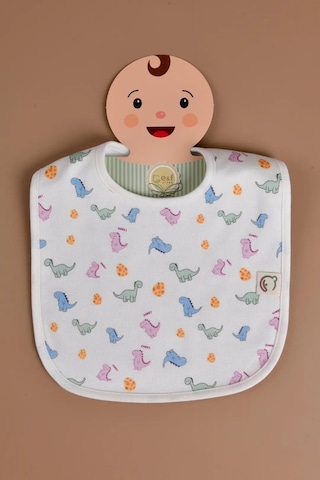 E&f Store Erkek Bebek 3'lü Sıvı Geçirmez Mama Önlüğü Seti - Model 1 Çok Renkli