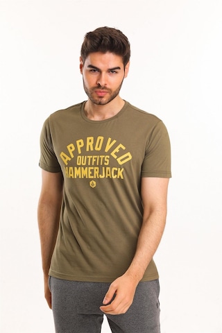 Hammer Jack Frodi Bisiklet Yaka Erkek Tshirt Yeşil 602 T14-e Çok Renkli