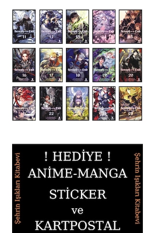 Seraph Of The End 11-25 Eksiksiz Manga Seti 15 Kitap / Anime-manga Sticker Ve Kartpostal