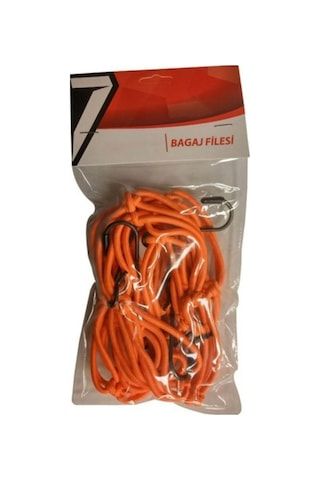 Motosiklet Bagaj Filesi Ahtapot 16 Gözlü Motor Kask Bağlama Eşya Taşıma Filesi Neon Turuncu Çok Renkli