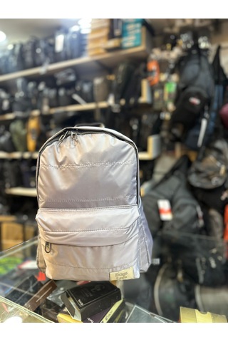 Bagslab Gri Su Geçirmez Kumaş Sırt Çantası 1069 Gri - Beyaz