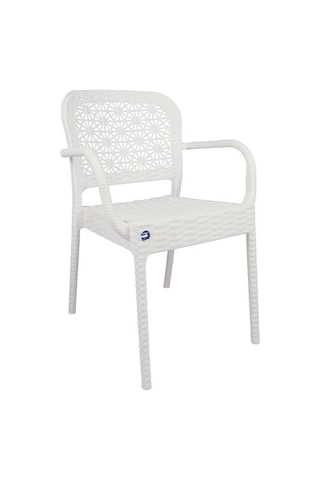 Mandella Ares Rattan Koltuk (6 Adet) Beyaz Mandella Ares Rattan Koltuk (6 Adet) Beyaz