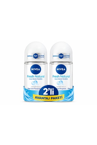 Nıvea Fresh Natural Kadın Roll-on Deodorant 25 Ml 2'li Avantaj Paketi