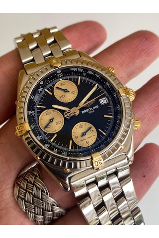 Breitling Chronomat 40mm Altın Çelik Kordon Erkek Kol Saati B1304