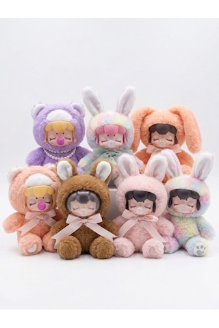 Nansi Figür Bebek - 17 Cm Emzikli Kurdeleli Sevimli Uyku Arkadaşım Peluş Kostümlü Oyuncak Bebek