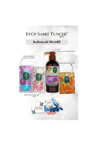 Mandalina 50'li, Okyanus ve Kiraz Çiçeği 150'li, Argan Yağlı Losyon 280 Ml Ve Rosie Tekli