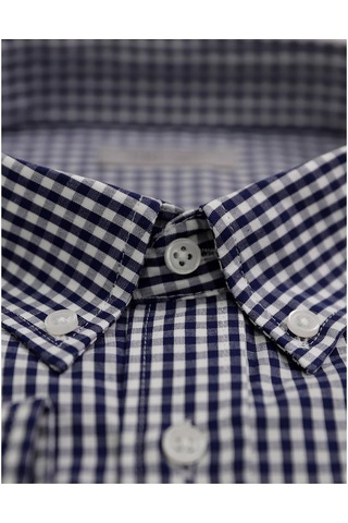 Uki Lacivert Comfortfit Casual Uzun Kol Gömlek Lacivert