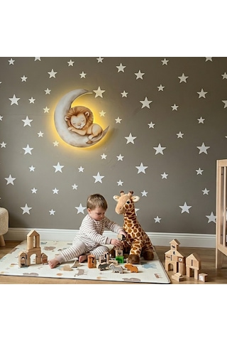 Missidea Gece Kralı Aslan Lamba Bej - Kahverengi