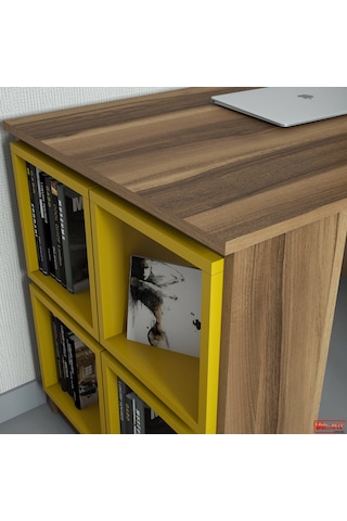 Variant Variant Box Çalışma Masası - Ceviz / Sarı