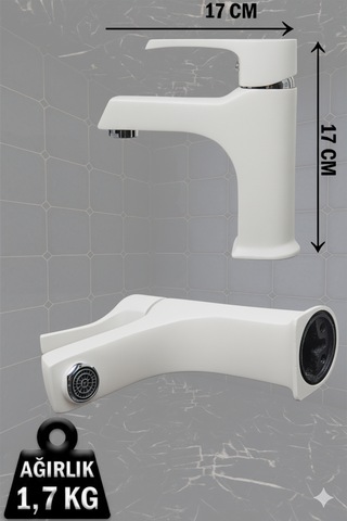 590-1 Lavabo Bataryası Lüks Ağır Tip Sabit Banyo Lavabo Musluğu Siyah Beyaz Gold Krom Beyaz