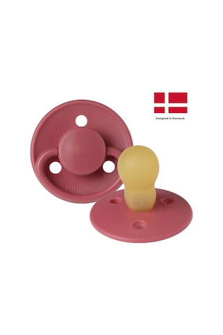 Mininor Kauçuk Emzik 0+ Ay - Heat Flower - Bordo