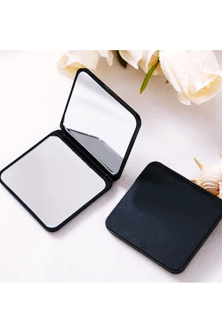 Ayn-100 Mini Katlanabilir Portatif Ayna- Taşınabilir Makyaj Aynası - Cep/çanta Aynası Mavi