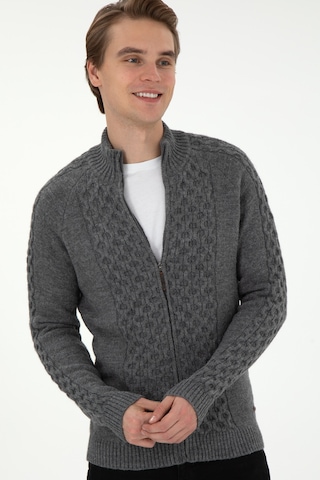 U.s. Polo Assn. Erkek Gri Melanj Hırka Triko 50294136-vr086 Gri Melanj