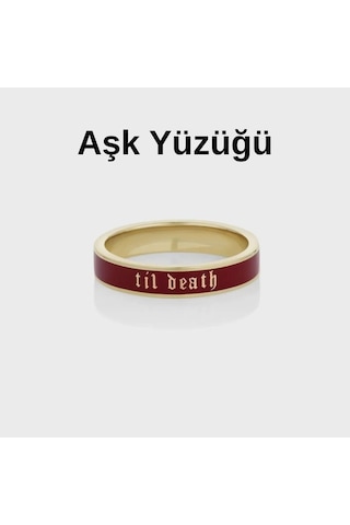 925 Ayar Gümüş Sonsuza Kadar Aşk Yüzüğü, Sevgili Til Death Model Erkek & Kadın Gümüş