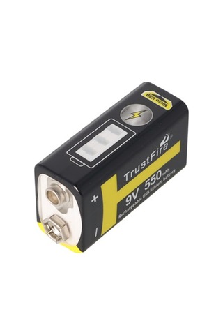 Trustfire 9V Blok 6Lr61 6F22 550Mah Bms. Usb Şarj Fonksiyonu Ile