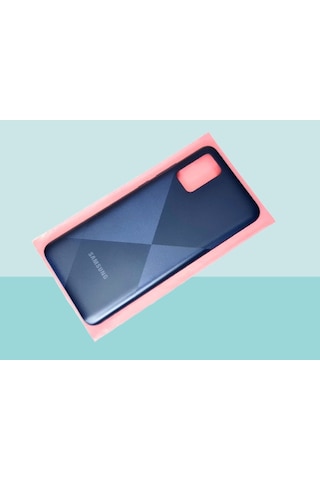 Tkgz - Samsung Galaxy Uyumlu A02s Full Kasa Arka Kapak Batarya Kapağı - Mavi Çok Renkli