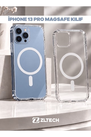 Apple iPhone 13 Pro Uyumlu Magsafe Özellikli Sert Şeffaf Kılıf PLASTIC COVER