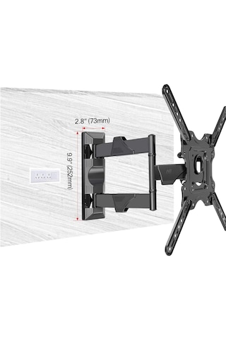 North Bayou P4 32"-55" Tv Uyumlu, 180 Dönüş Açılı, 27.2 Kg Destekli, Vesa Uyumu, Tuv Sertifikalı, Led/lcd Tv Duvar Askı Aparatı P4