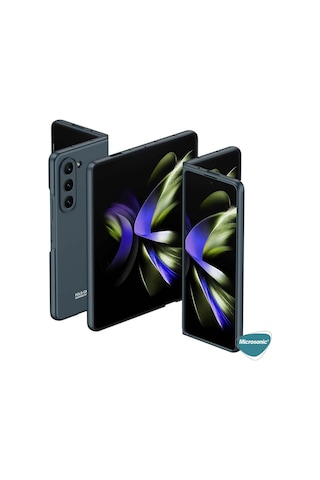 Microsonic Samsung Galaxy Uyumlu Z Fold 5 Kılıf Shape Hard Cover Koyu Yeşil