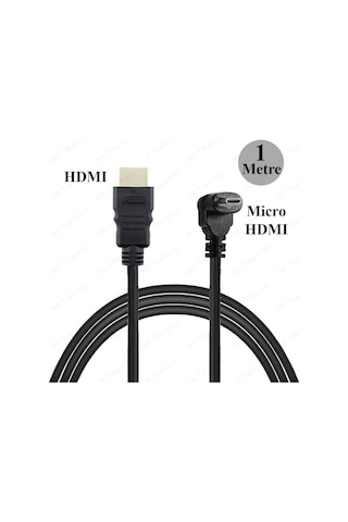 Micro HDMI to HDMI 90 Derece Açılı Mikro HDMI Tablet Kamera Kablo